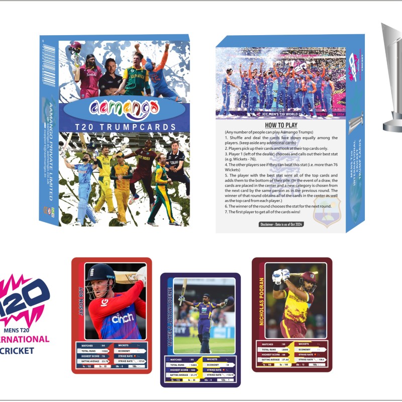 Aamango T20 International 2024 Edition Trump Cards (Includes Current &amp; Retired Players)